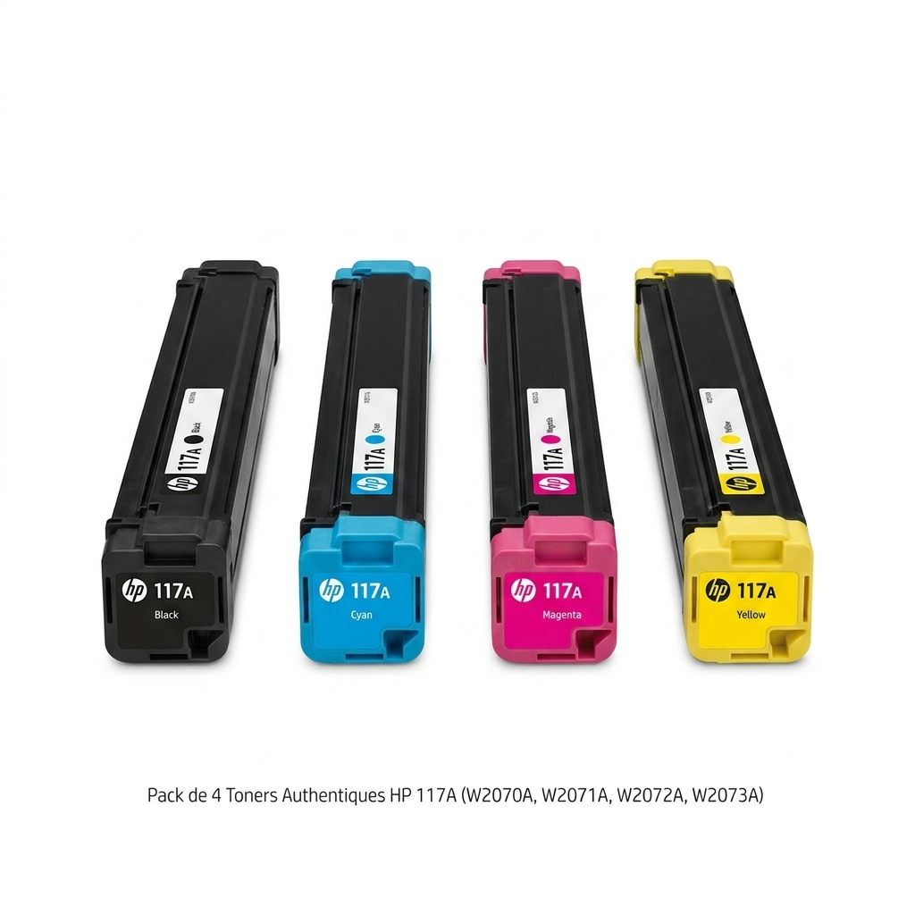 Toner HP 117A (W2070A) – Pack Couleurs Ultra-Compact pour HP Color Laser série 150/170