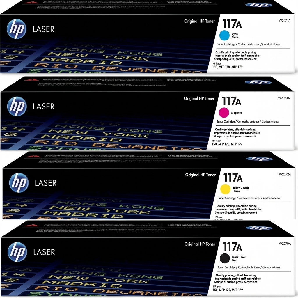 Toner HP 117A (W2070A) – Pack Couleurs Ultra-Compact pour HP Color Laser série 150/170