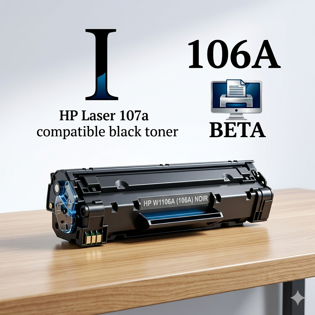 Toner HP 106A Noir (W1106A) – Pour Imprimantes HP Laser 107a / 107w