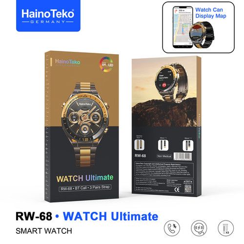 Smartwatch Haino Teko RW-68 — Écran Haute Définition & Design Premium : L'Élégance Connectée à votre Poignet !