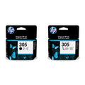 Cartouches d'Encre HP 305 Originales – Noir & Trois Couleurs pour HP DeskJet