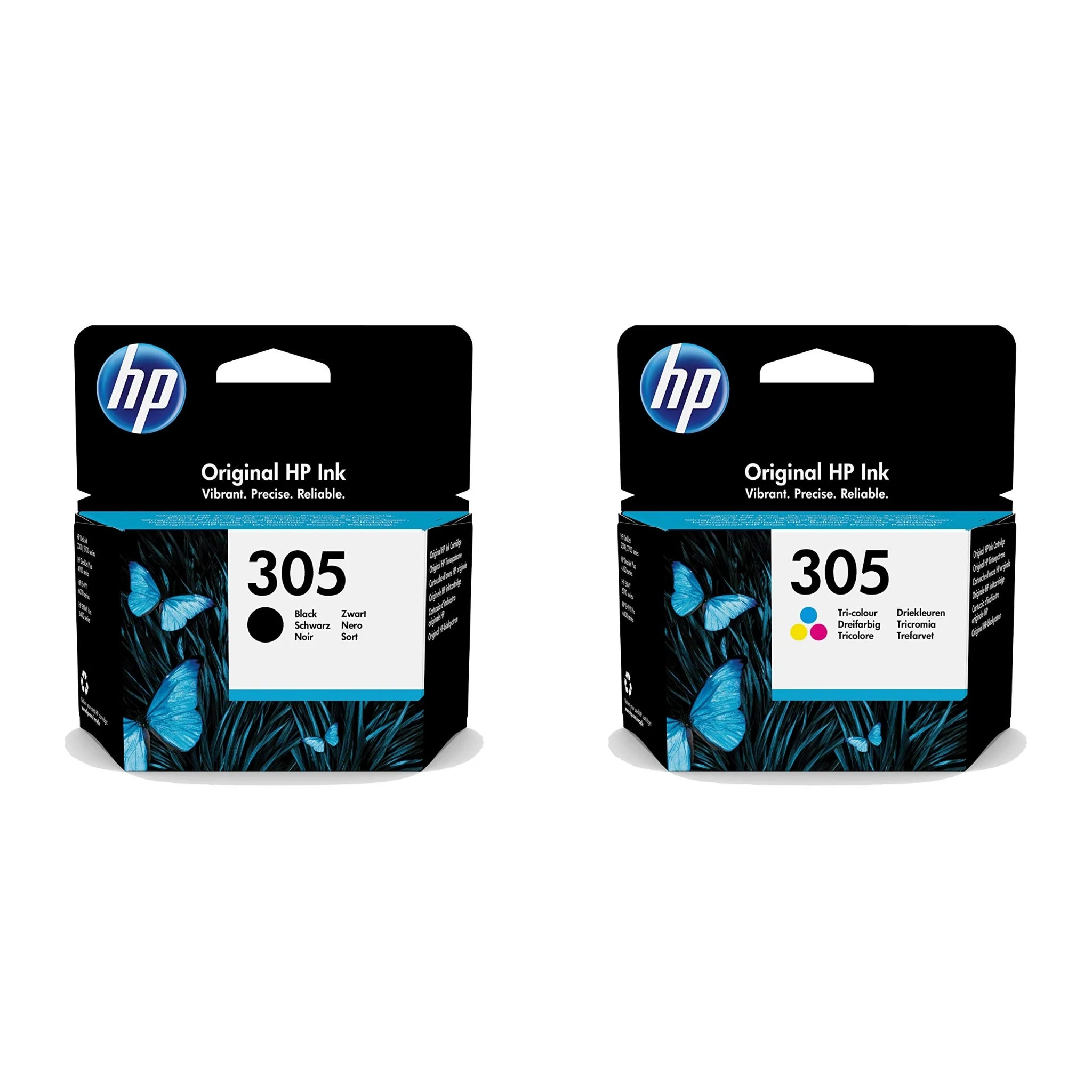 Cartouches d'Encre HP 305 Originales – Noir & Trois Couleurs pour HP DeskJet